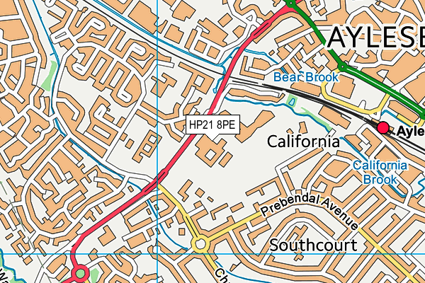 Sir Henry Floyd Grammar School map (HP21 8PE) - OS VectorMap District (Ordnance Survey)