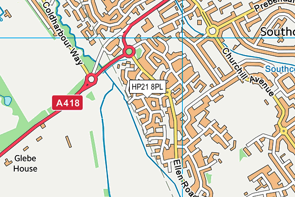 HP21 8PL map - OS VectorMap District (Ordnance Survey)