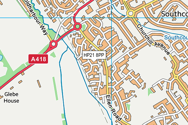 HP21 8PP map - OS VectorMap District (Ordnance Survey)