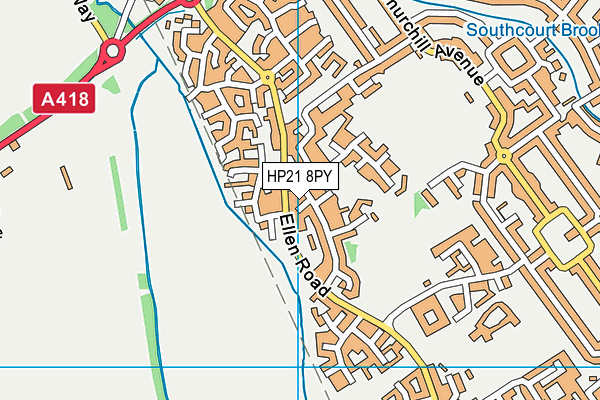 HP21 8PY map - OS VectorMap District (Ordnance Survey)