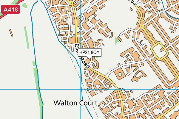 HP21 8QY map - OS VectorMap District (Ordnance Survey)