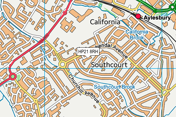 HP21 8RH map - OS VectorMap District (Ordnance Survey)
