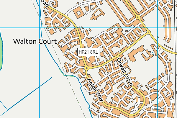 HP21 8RL map - OS VectorMap District (Ordnance Survey)