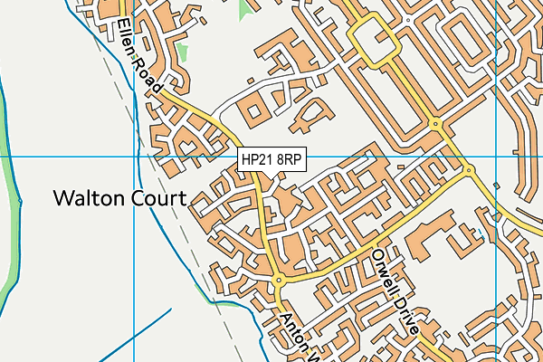HP21 8RP map - OS VectorMap District (Ordnance Survey)