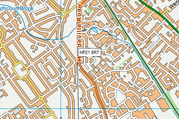 HP21 8RT map - OS VectorMap District (Ordnance Survey)