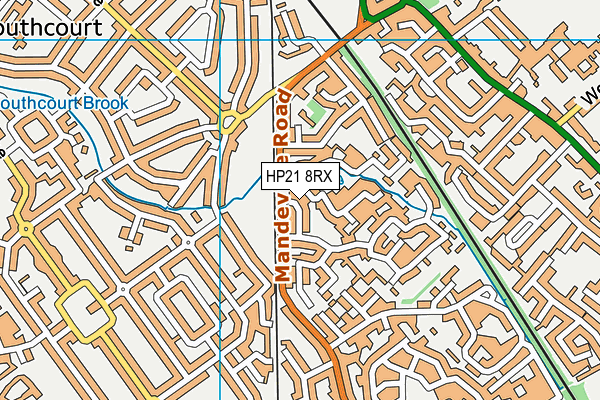 HP21 8RX map - OS VectorMap District (Ordnance Survey)