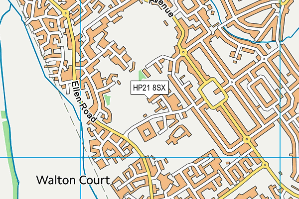HP21 8SX map - OS VectorMap District (Ordnance Survey)