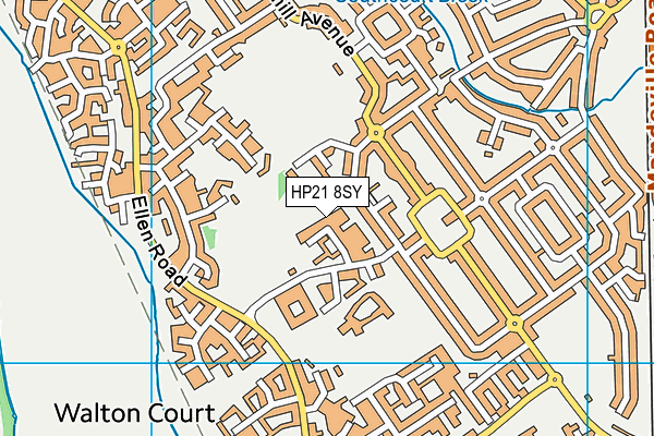 HP21 8SY map - OS VectorMap District (Ordnance Survey)