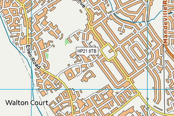 HP21 8TB map - OS VectorMap District (Ordnance Survey)