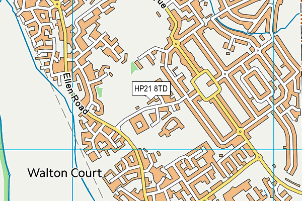 HP21 8TD map - OS VectorMap District (Ordnance Survey)