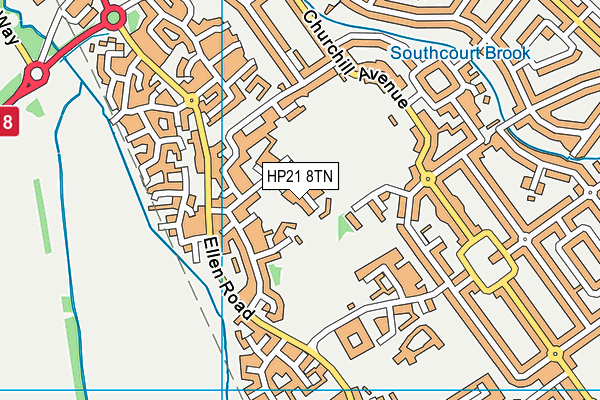 HP21 8TN map - OS VectorMap District (Ordnance Survey)