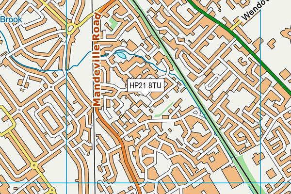 HP21 8TU map - OS VectorMap District (Ordnance Survey)