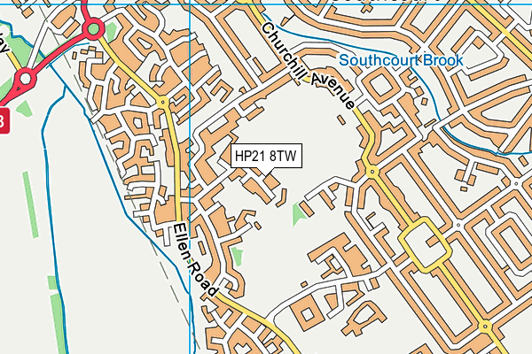 HP21 8TW map - OS VectorMap District (Ordnance Survey)
