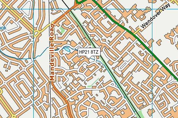 HP21 8TZ map - OS VectorMap District (Ordnance Survey)