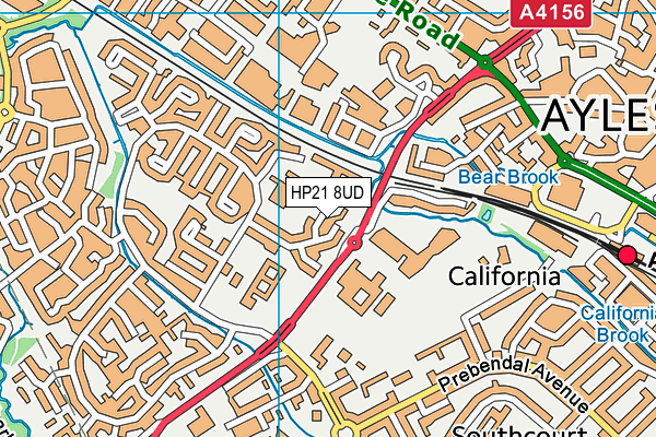 HP21 8UD map - OS VectorMap District (Ordnance Survey)
