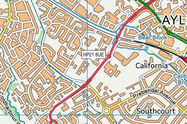 HP21 8UE map - OS VectorMap District (Ordnance Survey)