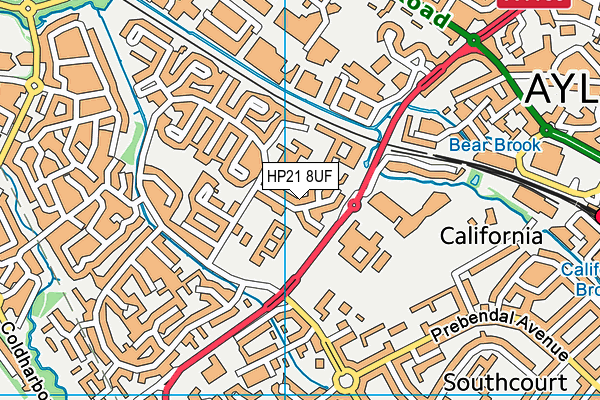 HP21 8UF map - OS VectorMap District (Ordnance Survey)