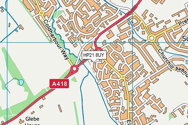 HP21 8UY map - OS VectorMap District (Ordnance Survey)
