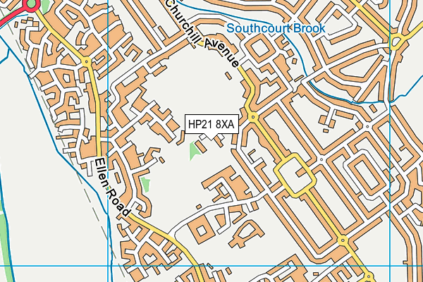 HP21 8XA map - OS VectorMap District (Ordnance Survey)