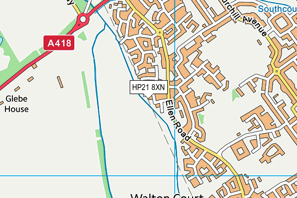 HP21 8XN map - OS VectorMap District (Ordnance Survey)