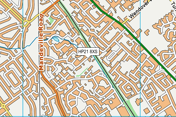 HP21 8XS map - OS VectorMap District (Ordnance Survey)