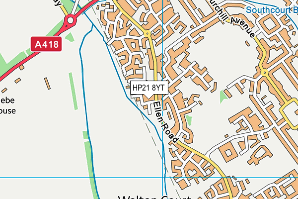 HP21 8YT map - OS VectorMap District (Ordnance Survey)