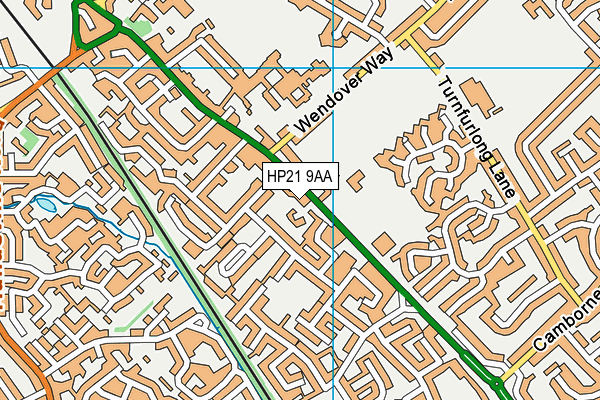 HP21 9AA map - OS VectorMap District (Ordnance Survey)