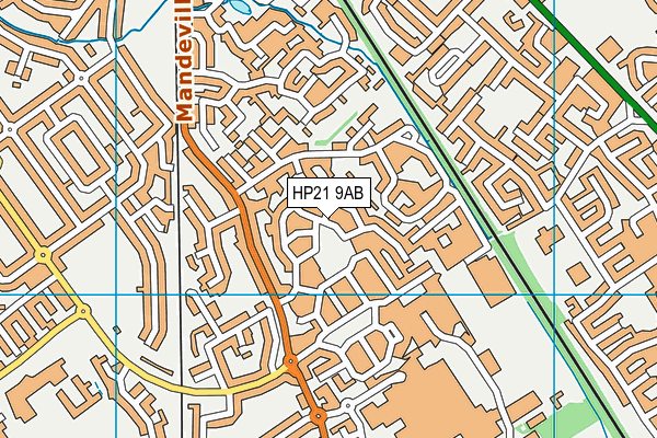 HP21 9AB map - OS VectorMap District (Ordnance Survey)