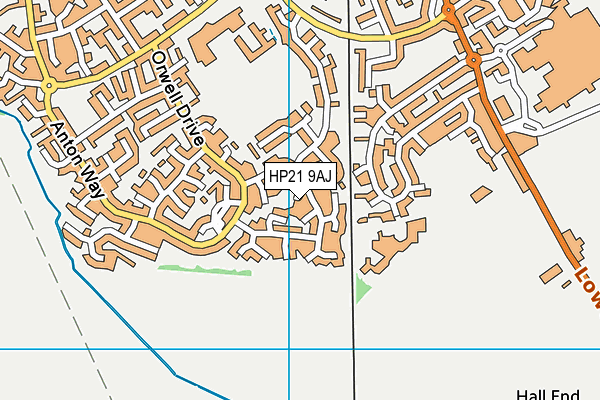 HP21 9AJ map - OS VectorMap District (Ordnance Survey)