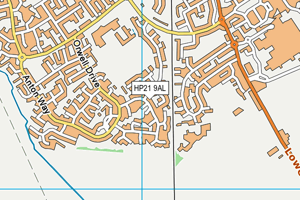 HP21 9AL map - OS VectorMap District (Ordnance Survey)