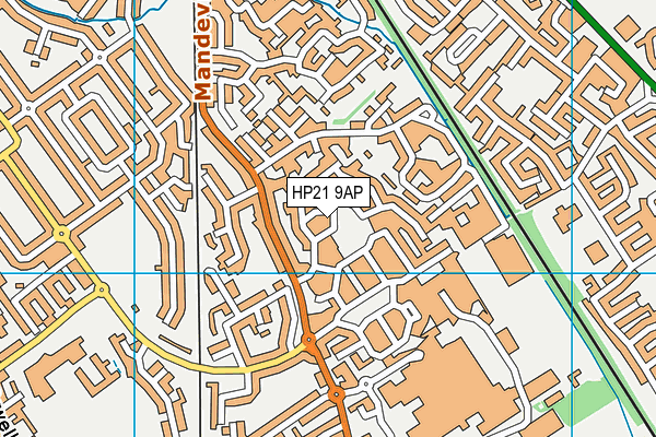 HP21 9AP map - OS VectorMap District (Ordnance Survey)