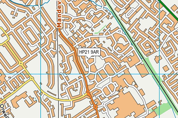 HP21 9AR map - OS VectorMap District (Ordnance Survey)