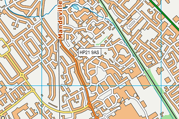 HP21 9AS map - OS VectorMap District (Ordnance Survey)