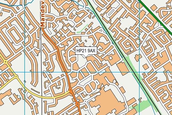 HP21 9AX map - OS VectorMap District (Ordnance Survey)