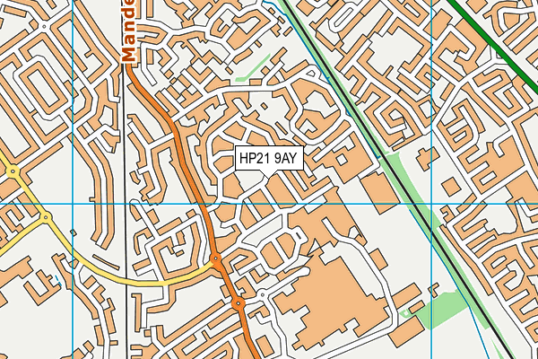 HP21 9AY map - OS VectorMap District (Ordnance Survey)