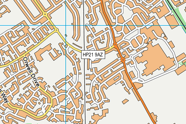 HP21 9AZ map - OS VectorMap District (Ordnance Survey)