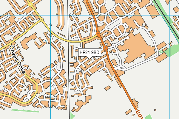 HP21 9BD map - OS VectorMap District (Ordnance Survey)