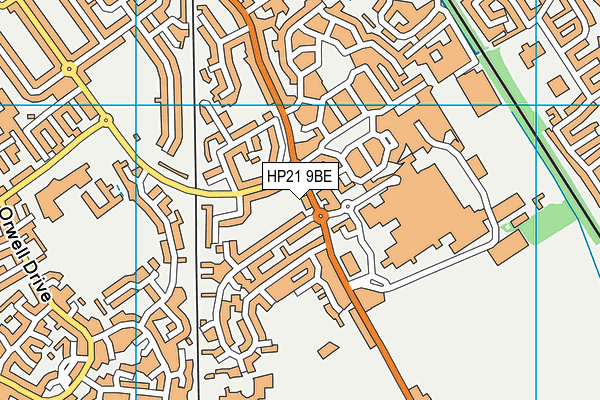 HP21 9BE map - OS VectorMap District (Ordnance Survey)