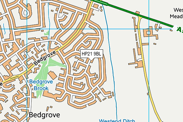 HP21 9BL map - OS VectorMap District (Ordnance Survey)