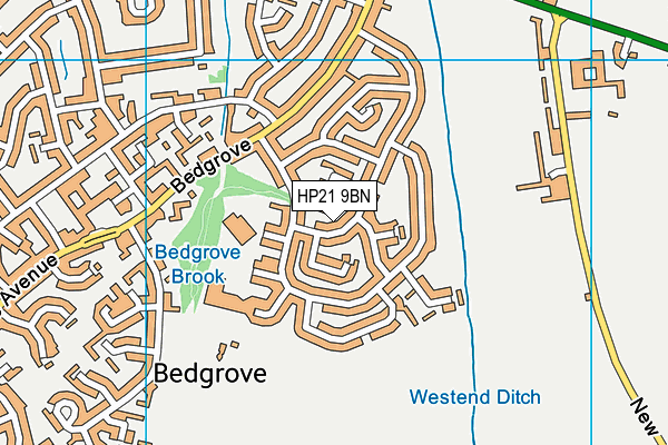 HP21 9BN map - OS VectorMap District (Ordnance Survey)