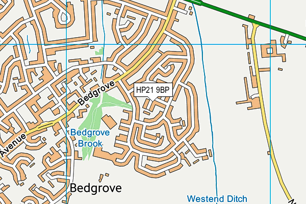 HP21 9BP map - OS VectorMap District (Ordnance Survey)