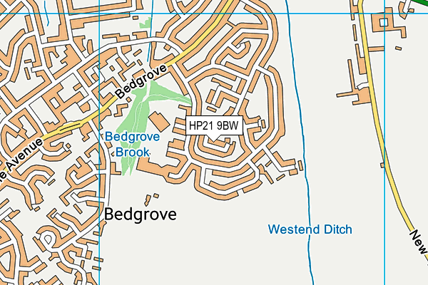 HP21 9BW map - OS VectorMap District (Ordnance Survey)