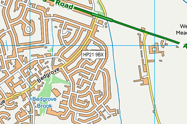 HP21 9BX map - OS VectorMap District (Ordnance Survey)