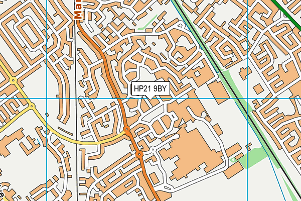 HP21 9BY map - OS VectorMap District (Ordnance Survey)