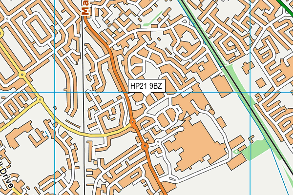 HP21 9BZ map - OS VectorMap District (Ordnance Survey)