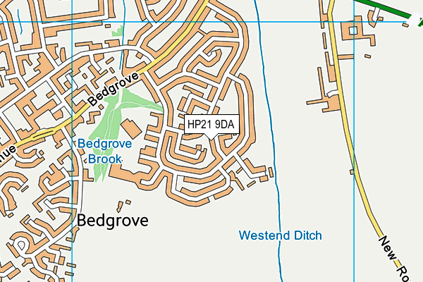 HP21 9DA map - OS VectorMap District (Ordnance Survey)