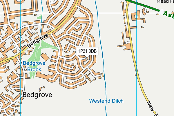 HP21 9DB map - OS VectorMap District (Ordnance Survey)