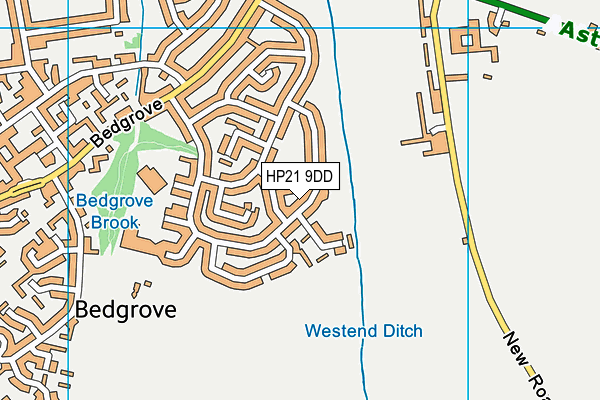 HP21 9DD map - OS VectorMap District (Ordnance Survey)