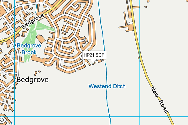 HP21 9DF map - OS VectorMap District (Ordnance Survey)