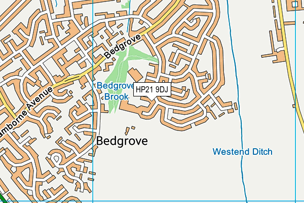 Bedgrove Infant School map (HP21 9DJ) - OS VectorMap District (Ordnance Survey)